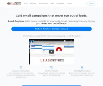 Lead-Engines.com(Cold email campaigns that never run out of leads) Screenshot