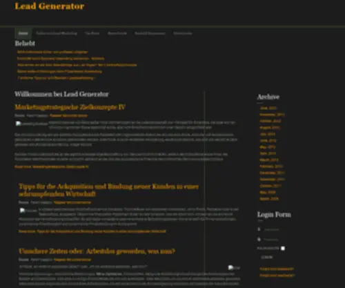 Lead-Generator.de(Willkommen bei Lead Generator) Screenshot