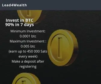 Lead4Wealth.com(Crypto investment) Screenshot