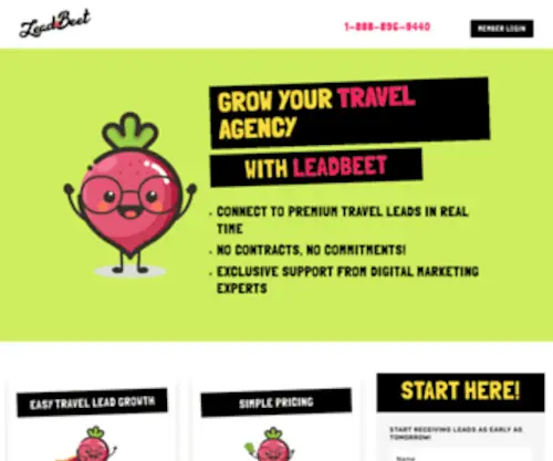 Leadbeet.com(Travel Agent Leads) Screenshot