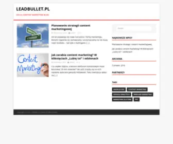 Leadbullet.pl(SEO & Content Marketing Blog) Screenshot