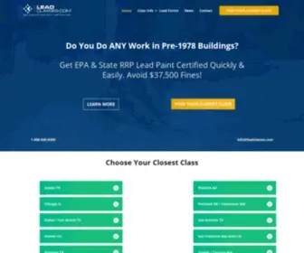 Leadclasses.com(EPA RRP HUD & State Lead Paint Certification Classes) Screenshot