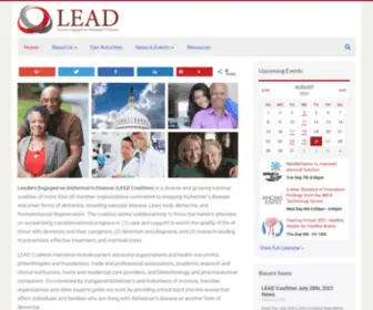 Leadcoalition.org(Leaders Engaged on Alzheimer’s Disease) Screenshot