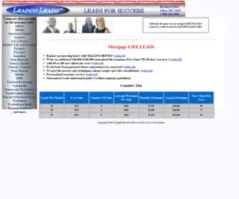 Leadcoleads.com(Exclusive Mortgage Life Leads) Screenshot