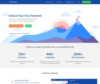 Leadcrux.com(Top Indian Companies B2B Database) Screenshot