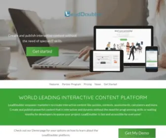 Leaddoubler.com(Interactive Content platform) Screenshot