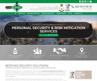 Leadelementsecurity.co.uk(Lead Element Security) Screenshot