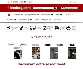 Leader-Gastro.ch(Matériel pro Restaurant) Screenshot