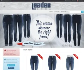 Leadermoda.com(Wholesale catalog of women trousers pants blue jeans) Screenshot