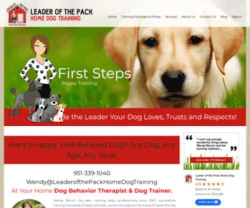 Leaderofthepackhomedogtraining.com(Be the Leader Your Dog Loves) Screenshot