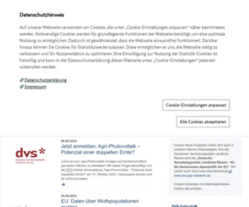 Leaderplus.de(Die Deutschen Vernetzungsstelle Ländliche Räume (DVS)) Screenshot