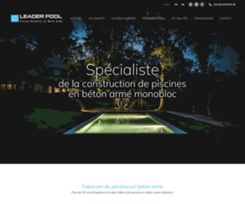 Leaderpool.fr(Piscines) Screenshot