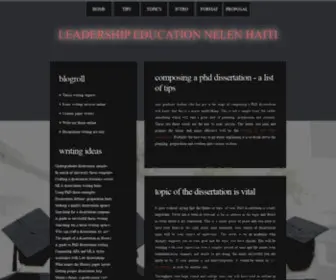Leadershipeducationnelenhaiti.com(Top Dissertation Writing Tips) Screenshot
