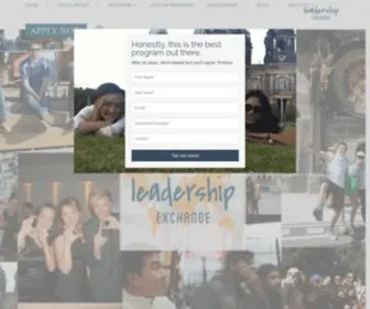Leadershipexchange.co(Global Leadership Program for students) Screenshot