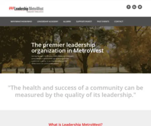 Leadershipmetrowest.org(Engaging Leaders) Screenshot