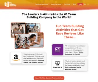 Leadersinstitute.com(Corporate Team Building Events) Screenshot