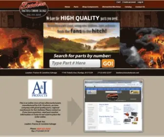 Leaderssalvage.com(Leaders Tractor & Combine Salvage) Screenshot