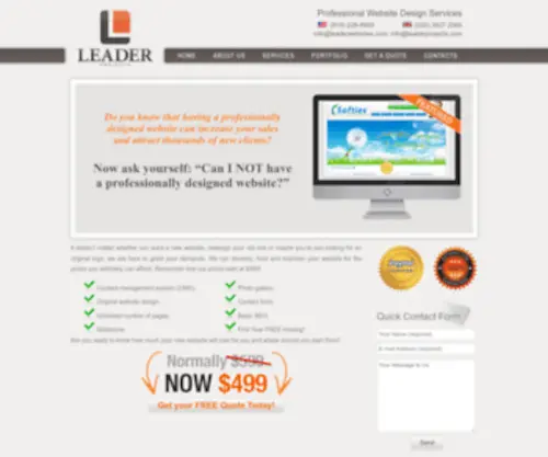 Leaderwebsites.com(Professional Website Design Services) Screenshot