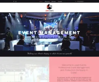 Leadevents.com(Event Management Company in Dubai I Lead Events I Dubai) Screenshot