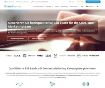 Leadfactory.com(Homepage befindet sich im Aufbau) Screenshot