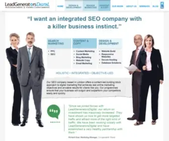 Leadgenerators.co.uk(LeadGeneratorsDigital SEO Company) Screenshot