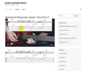 Leadguitardaily.com(Your daily dose of lead guitar lessons) Screenshot