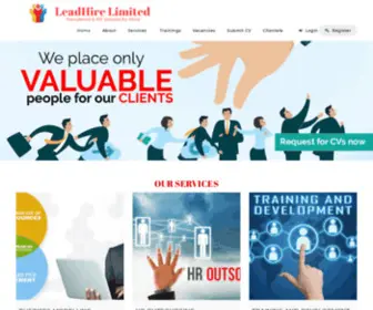 Leadhire.com.ng(Lead Hire Human Resource Center Manpower Directory) Screenshot
