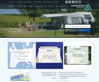 Leadingcampings.com(Leading Campings of Europe) Screenshot