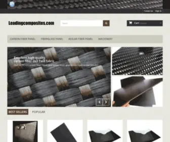 Leadingcomposites.com(Kevlar and Glass Fiber Products) Screenshot