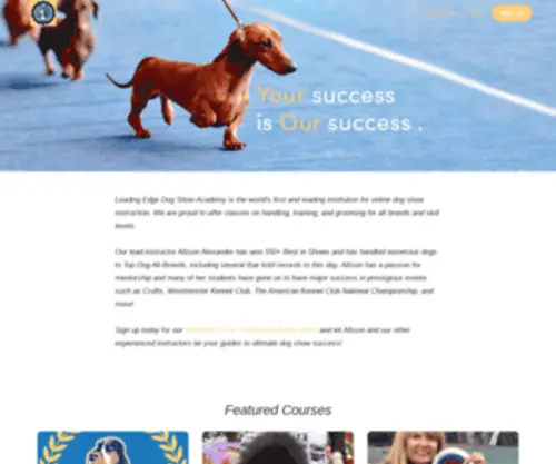 Leadingedgedogshowacademy.com(Leading Edge Dog Show Academy) Screenshot