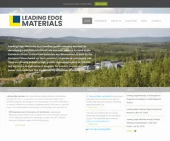 Leadingedgematerials.com(Materials to power our digital and green future) Screenshot