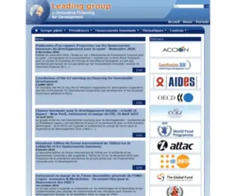 Leadinggroup.org(Groupe pilote sur les financements innovants pour le dé veloppement) Screenshot