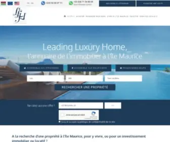 Leadingluxuryhome.com(LLH : l’agence immobilière de référence à l’île Maurice) Screenshot