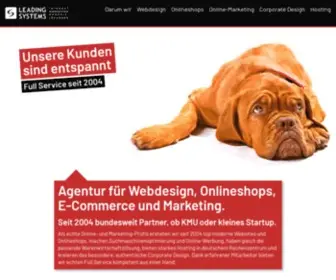 Leadingsystems.de(Agentur für Onlineshops & Webdesign) Screenshot