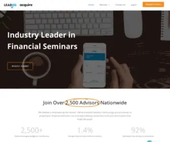 Leadjig.com(Financial services marketing plans increase bottom lines. LeadJig) Screenshot