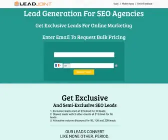 Leadjoint.com(Buy SEO Leads On Leadjoint) Screenshot