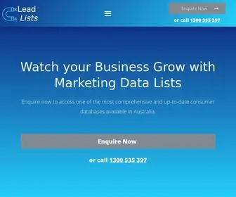 Leadlists.com.au(Buy high) Screenshot