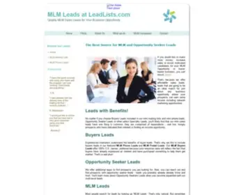 Leadlists.com(MLM Leads) Screenshot