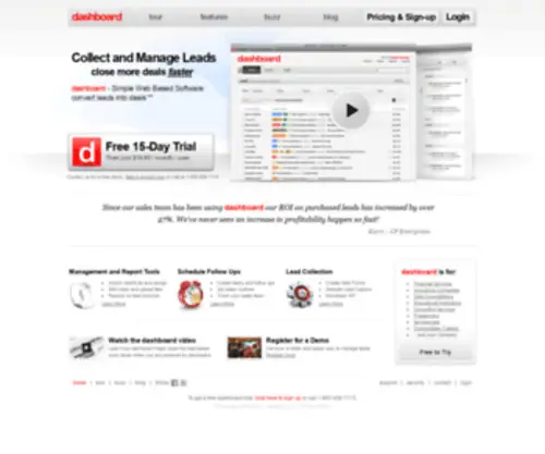 Leadlogsys.com(Collect and Manage Leads) Screenshot