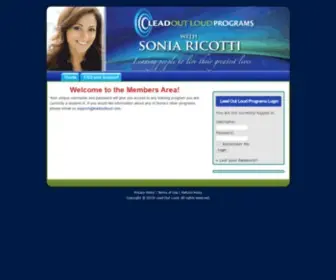 Leadoutloudprograms.com(Lead Out Loud Programs with Sonia Ricotti) Screenshot