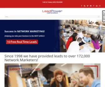 Leadpower.com(MLM Leads) Screenshot