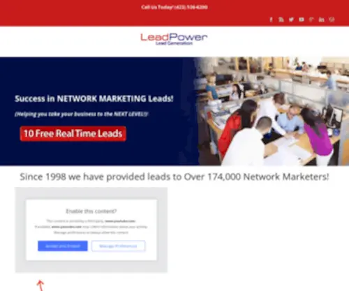 Leadpower.net(MLM Leads Network Marketing Leads) Screenshot