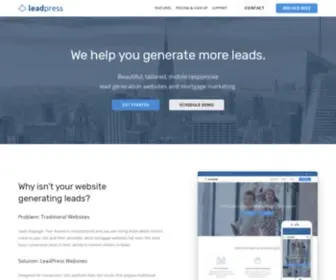 Leadpress.com(Mortgage Marketing and Lead Generation Websites for Mortgage Originators Big and Small) Screenshot