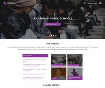 Leadps.org(Leadership Public Schools) Screenshot