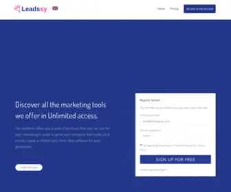 Leadssy.com(Discover all the marketing tools we offer in Unlimited access) Screenshot