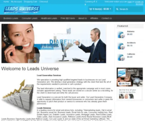 Leadsuniverse.com(Business Leads) Screenshot