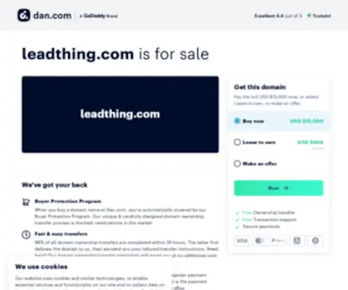 Leadthing.com(Shark Name) Screenshot