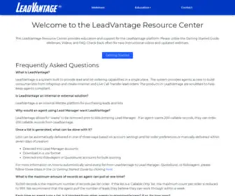 Leadvantageresources.com(The LeadVantage Resource Center) Screenshot