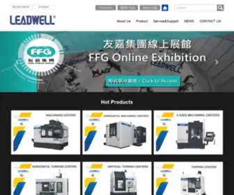Leadwell.com.tw(LEADWELL CNC MACHINES MFG) Screenshot