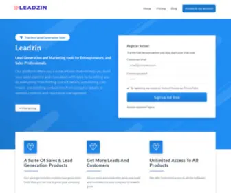 Leadzin.co(Discover all the Sales & marketing tools we offer) Screenshot